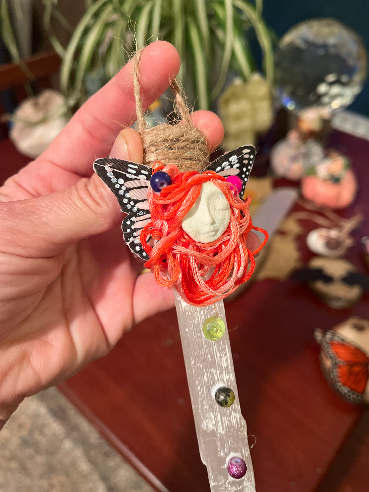 Dangling little Spirits-Selenite hanging ornaments
