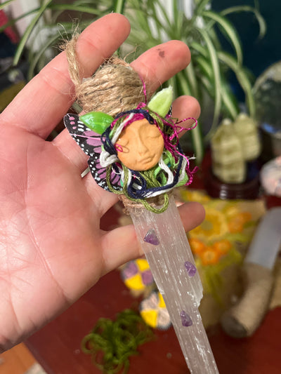 Dangling little Spirits-Selenite hanging ornaments