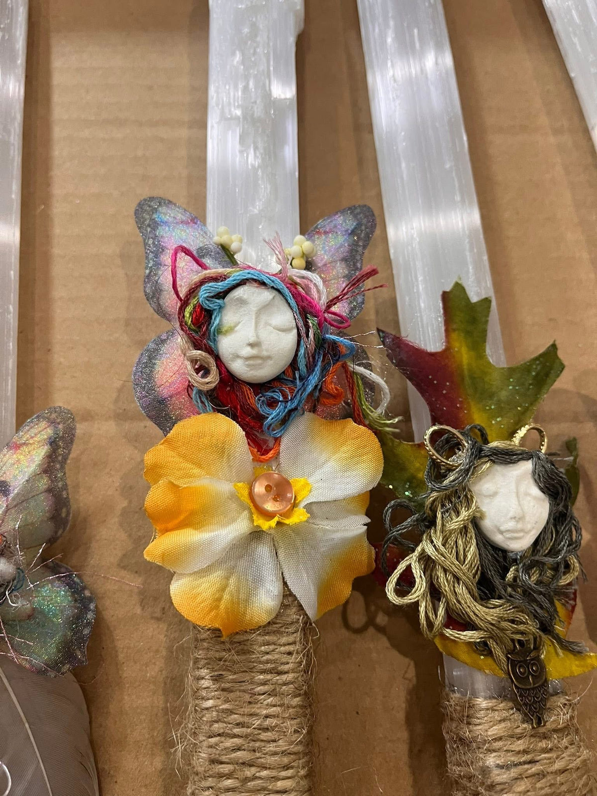 Assorted Wands of Questionable Origin – Handmade Selenite Fairy Wands