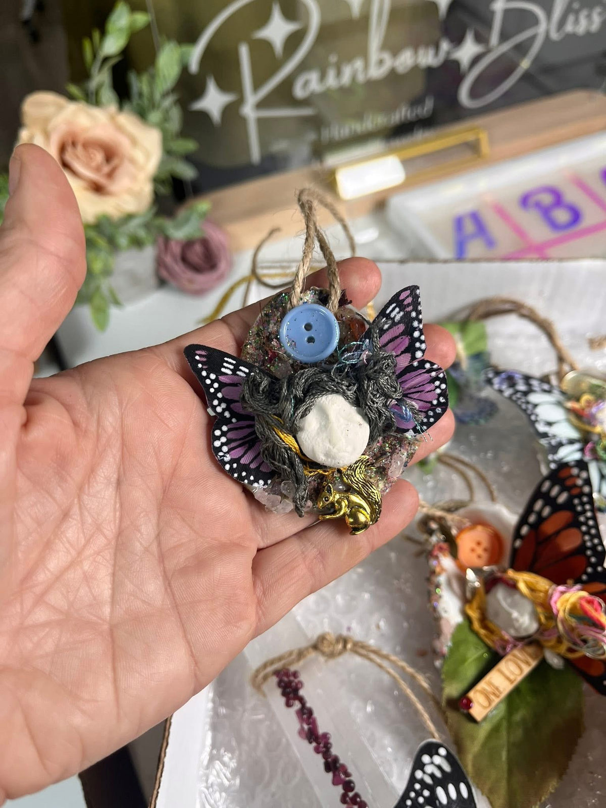 Gathering of Winged Oddities – Handmade Fairy Ornament Assortment