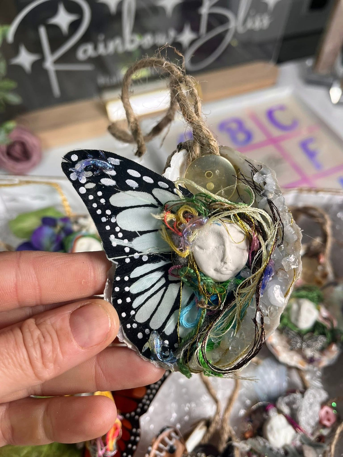 Gathering of Winged Oddities – Handmade Fairy Ornament Assortment
