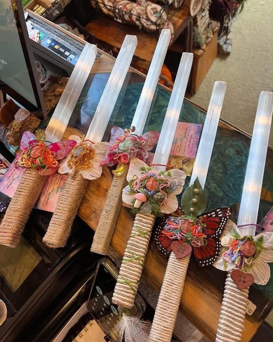 Handmade Fairy Freaks selenite fairy wands